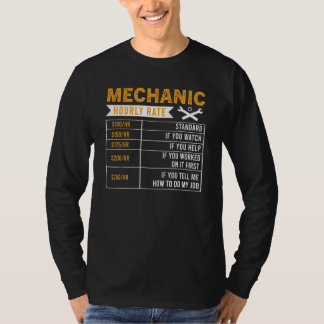 Mechanische Arbeitslosenquote pro Stunde T-Shirt