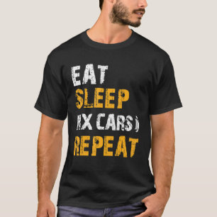 Mechanische Auto-Ideen essen schlafende Fix Cars w T-Shirt