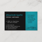 Mechanische Auto-Reparatur mit Symbolen Visitenkarte (Vorderseite)