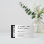 Mechanische Autoreparatur mit Symbolen Visitenkarte (Stehend Vorderseite)