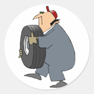 Mechanische Beförderung eines Reifenaufklebers Runder Aufkleber