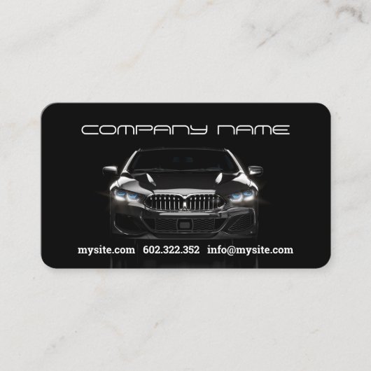 Mechanische Black Car Business Card Visitenkarte (Vorderseite)