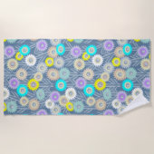 Mechanische Blume Strandhandtuch (Vorderseite)