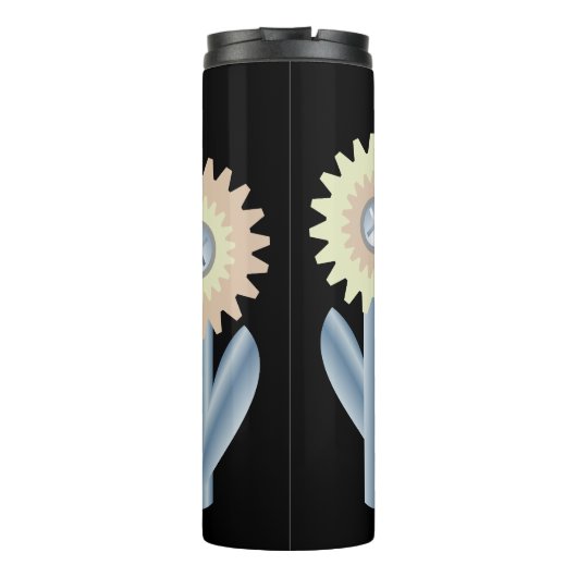 Mechanische Blume Thermosbecher (Rückseite)