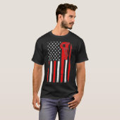 Mechanische CNC Mechanic Tools USA Flag Handyman T-Shirt (Vorne ganz)