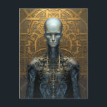 Mechanische Cyborg-Roboter-Science Fiction Postkarte<br><div class="desc">Fantasy,  Sci-fi & Horror Art von The Lunarium.</div>