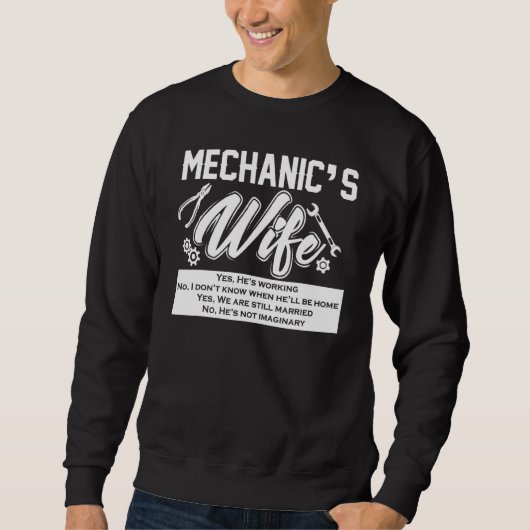 Mechanische Ehefrau Mechanisches Auto für Autos Sweatshirt (Vorderseite)