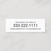 Mechanische, einfache Icon-Karte für Schlichtes Fl Mini Visitenkarte (Rückseite)