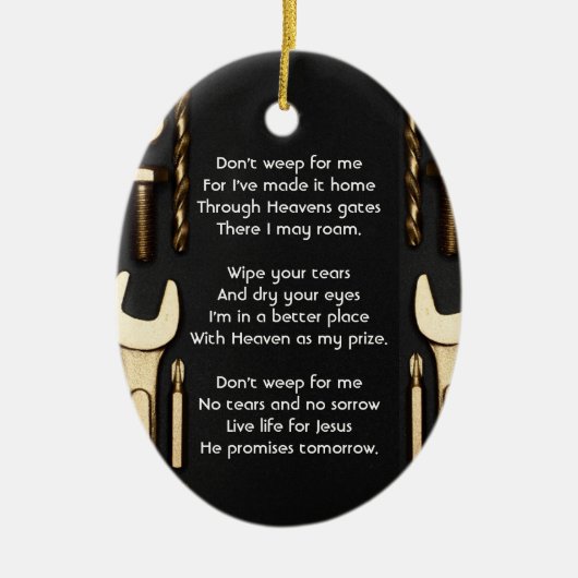 Mechanische Einrichtung für das Gebet im christlic Keramik Ornament (Vorne)