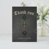 Mechanische Eleganz, die Spinne im Dunkeln Dankeskarte (Stehend Vorderseite)