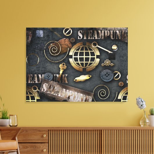 Mechanische Elemente im Dampfpunk Leinwanddruck (Insitu (Wohnzimmer))