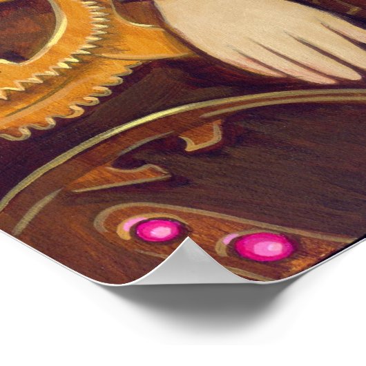 Mechanische Engel II Steampunk Märchen Drucken Poster (Ecke)