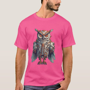 Mechanische Eule Steampunk Vogel Nachtsicht Vögel T-Shirt