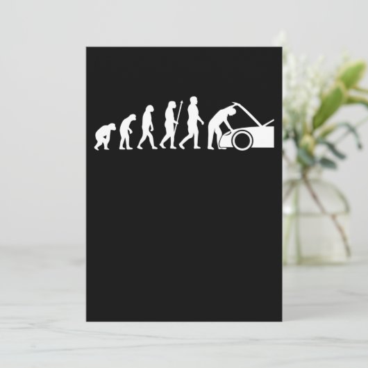 Mechanische Evolution Mechanische Auto über G Dankeskarte (Stehend Vorderseite)