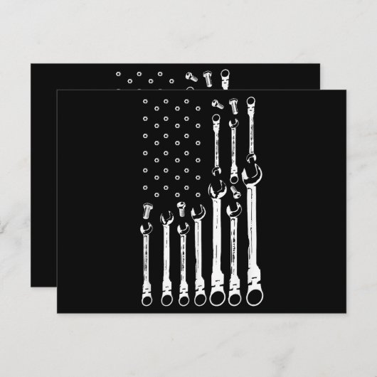 Mechanische Fahne Amerikanisches Flag Flag Mechani Begleitkarte (Vorne/Hinten)