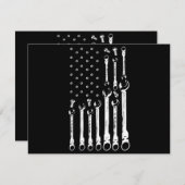 Mechanische Fahne Amerikanisches Flag Flag Mechani Dankeskarte (Vorne/Hinten)