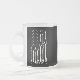 Mechanische Fahne Amerikanisches Flag Flag Mechani Mattglastasse