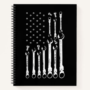 Mechanische Fahne Amerikanisches Flag Flag Mechani Notizblock