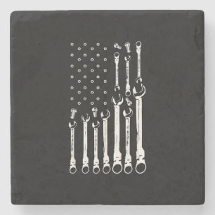 Mechanische Fahne Amerikanisches Flag Flag Mechani Steinuntersetzer