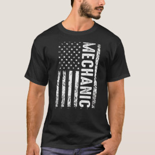 Mechanische Flagge Patriotic Mechanic Mechanic T-Shirt