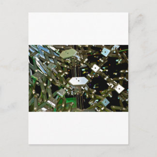 Mechanische Flex-Abstraktion Postkarte