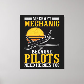 Mechanische Flugzeugpiloten brauchen ebenfalls Hel Leinwanddruck