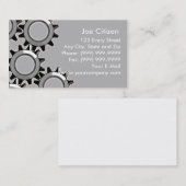 mechanische Gänge oder Zähne Visitenkarte (Vorne/Hinten)