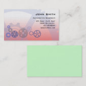 Mechanische Gänge rot Visitenkarte (Vorne/Hinten)