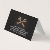 Mechanische Garage | Logo für Sportwagen Visitenkarten (Rückseite)