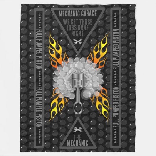 Mechanische Garage voll Pumppumpe Fleecedecke (Vorderseite)