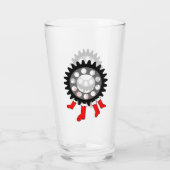 Mechanische Gear Weihnachtsbauten Strumpf Glas (Rückseite)