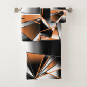 Mechanische Gestaltung der orangefarbenen Farbenfü Badhandtuch Set (Insitu)