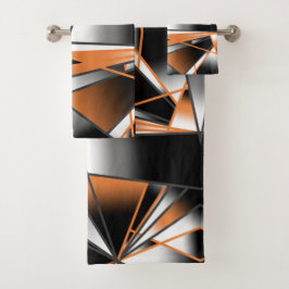 Mechanische Gestaltung der orangefarbenen Farbenfü Badhandtuch Set