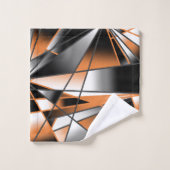 Mechanische Gestaltung der orangefarbenen Farbenfü Badhandtuch Set (Waschlappen)