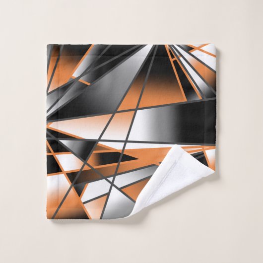 Mechanische Gestaltung der orangefarbenen Farbenfü Badhandtuch Set (Waschlappen)