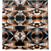 Mechanische Gestaltung der orangefarbenen Farbenfü Duschvorhang (Vorderseite)