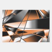 Mechanische Gestaltung der orangefarbenen Farbenfü Geschenkpapier Set (Vorderseite 3)