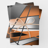 Mechanische Gestaltung der orangefarbenen Farbenfü Geschenkpapier Set (Beispiel)