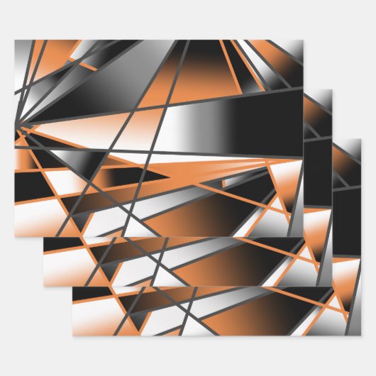 Mechanische Gestaltung der orangefarbenen Farbenfü Geschenkpapier Set (Set)