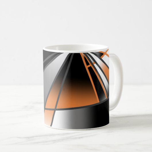 Mechanische Gestaltung der orangefarbenen Farbenfü Kaffeetasse (VorderseiteRechts)