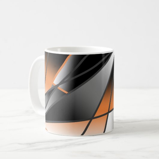 Mechanische Gestaltung der orangefarbenen Farbenfü Kaffeetasse (Vorderseite Links)