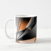 Mechanische Gestaltung der orangefarbenen Farbenfü Kaffeetasse (Links)