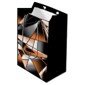 Mechanische Gestaltung der orangefarbenen Farbenfü Mittlere Geschenktüte (Vorderseite Schrägansicht)