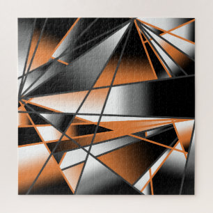 Mechanische Gestaltung der orangefarbenen Farbenfü Puzzle