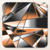 Mechanische Gestaltung der orangefarbenen Farbenfü Rechteckiger Pappuntersetzer (Vorderseite)