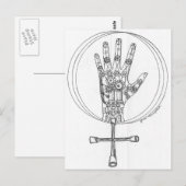 Mechanische Hand Postkarte (Vorne/Hinten)