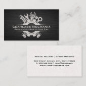 Mechanische Hand | Stahllogo Visitenkarte (Vorne/Hinten)