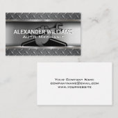 Mechanische Holding-Schlüssel | Steel Metallic Visitenkarte (Vorne/Hinten)