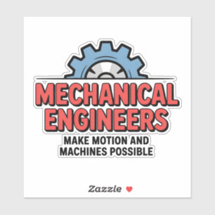 Mechanische Ingenieure: Mögliche Bewegung Aufkleber