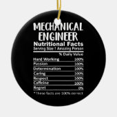 Mechanische Ingenieurnährstoffe Facts Funny Keramik Ornament (Vorne)